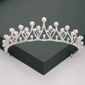 Rhinestone Pearl Tiara